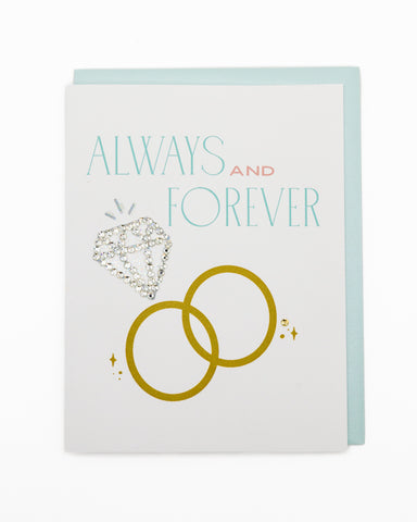 Always and Forever Wedding Greeting Card