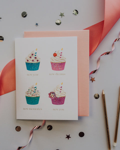 Cupcake Quartet Birthday Greeting Card