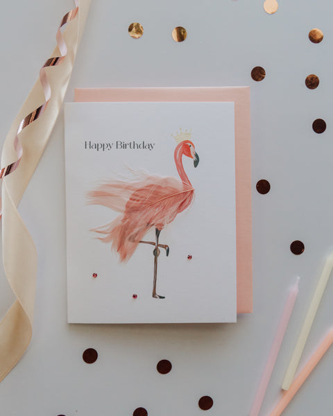 Flamingo Fête Birthday Greeting Card