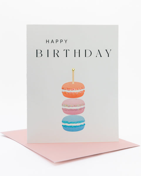 Le Macaron Trifecta Birthday Greeting Card