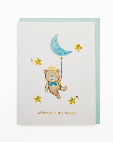 Sweet Little Prince New Baby Greeting Card