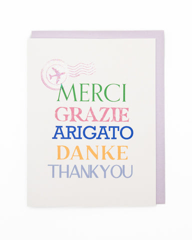 Multi-Language Thank You Greeting Card
