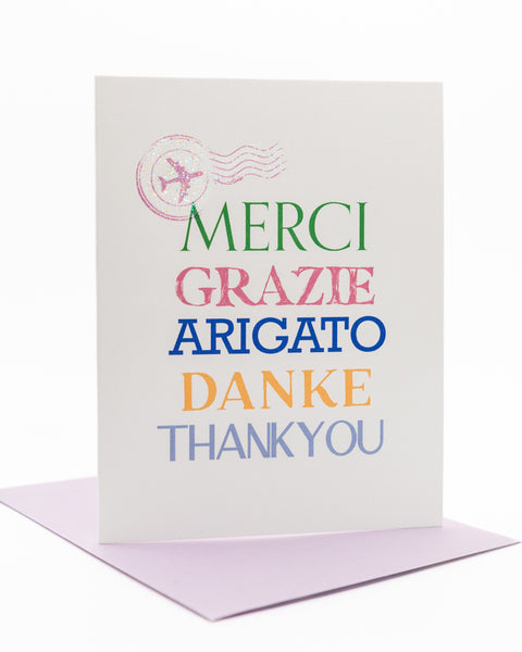 Multi-Language Thank You Greeting Card