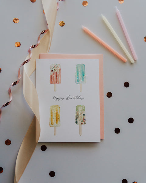 Popsicle Party Birthday Greeting Card
