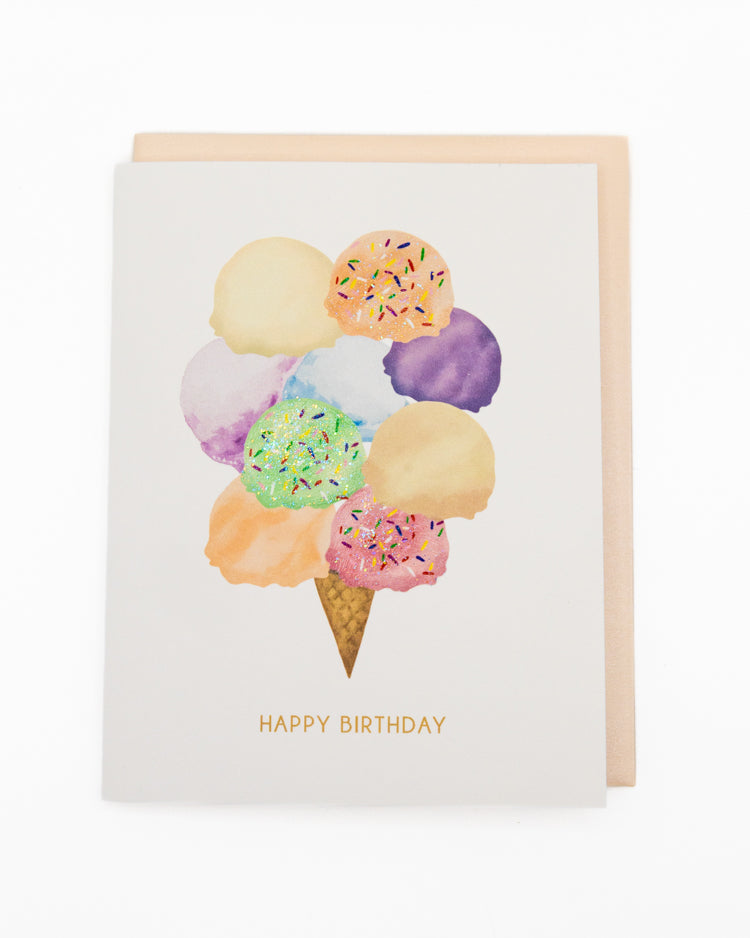 Scoops of Joy Birthday Greeting Card
