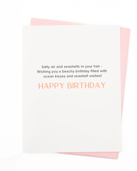 Seashell Babe Birthday Greeting Card