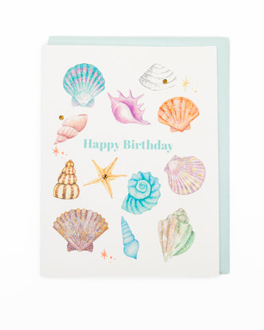 Shimmering Shells Birthday Greeting Card