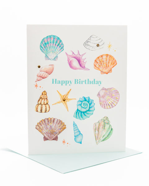 Shimmering Shells Birthday Greeting Card
