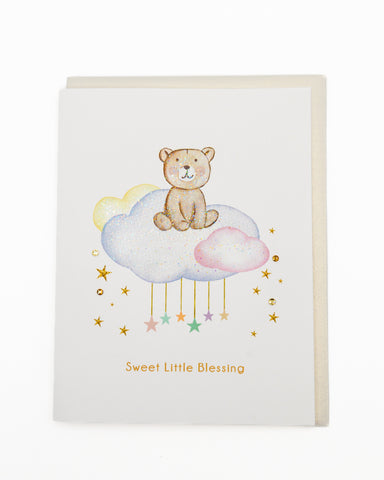 Sweet Little Blessing New Baby Greeting Card