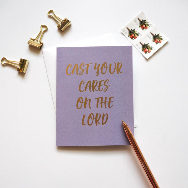Cast Your Cares Christian Card