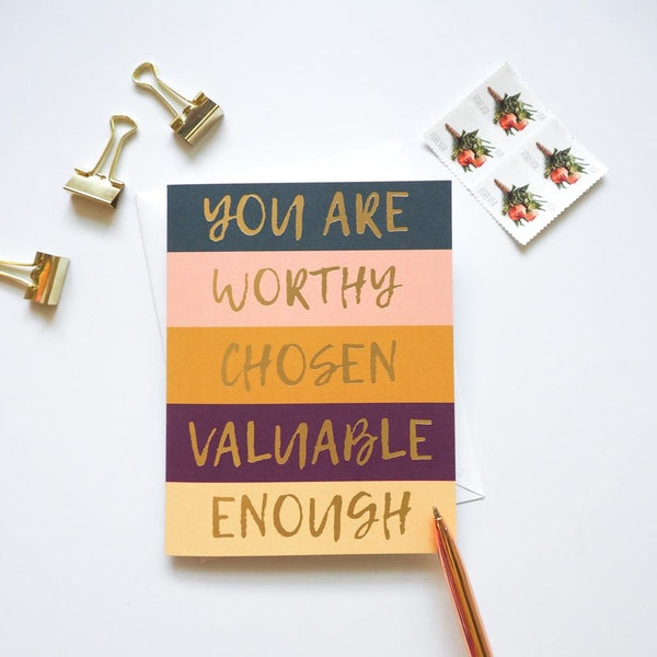 You Are Worthy Christian Card
