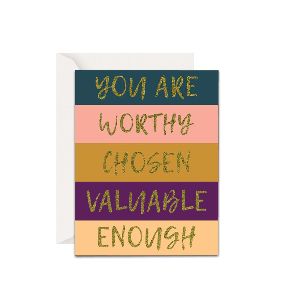 You Are Worthy Christian Card